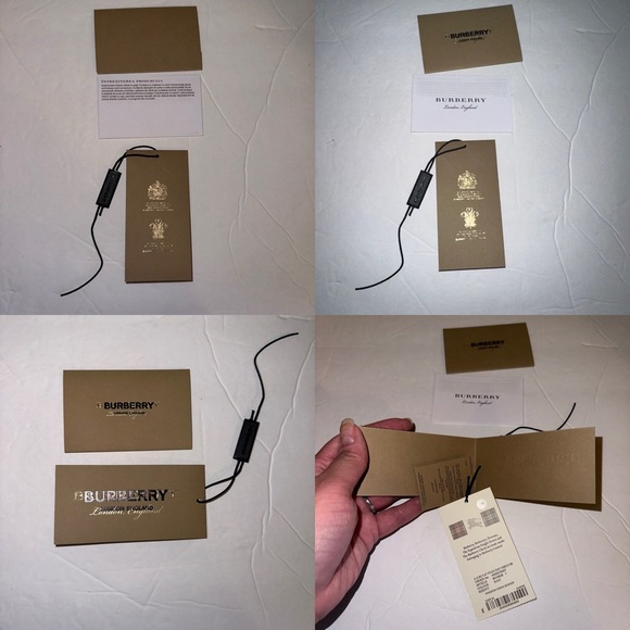 Burberry Kingdom Medium Logo Flat Nylon Top Zip Clutch/Pouch in black/white EUC - Picture 16 of 17